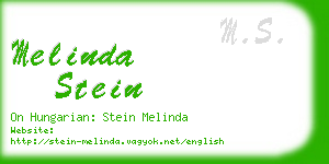 melinda stein business card